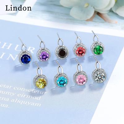 Lindon Mode Kopparlegering Zirkon Smycken Drop Örhängen För Kvinnor Bröllopsfest presenter