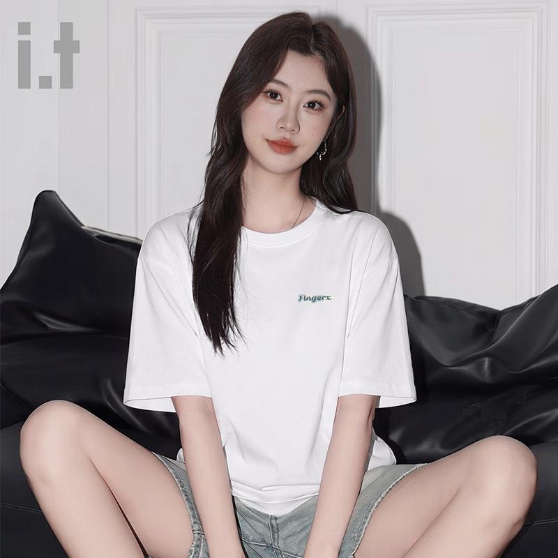 Fingercroxx IT Women s Loose Fit Cotton T-Shirt with Gradient Ape Logo S