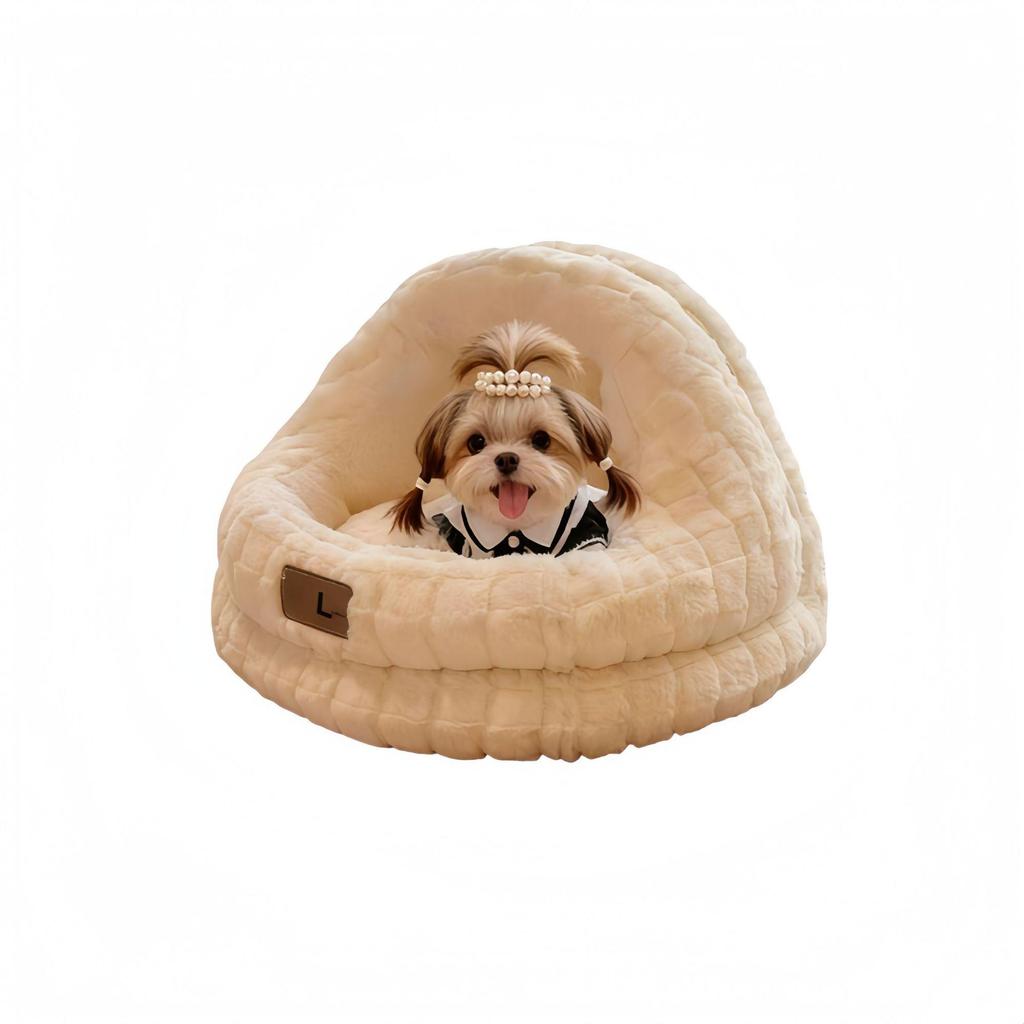 Cozy Winter Pet Nest: Semi-Closed, Thick, and Warm for Dogs and Cats