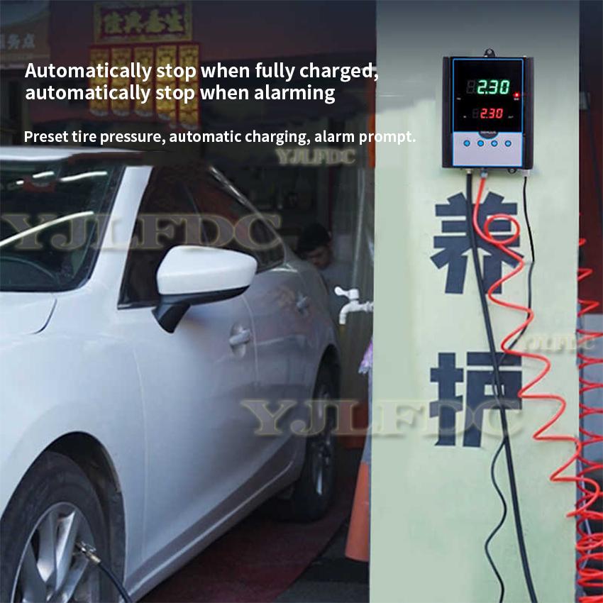Wall-mounted Digital Tyre Pressure Gauge Car  Automatic Tyre Infaltor Inflation Gun Air Gauge Automatic Tire Shop Inflation Gun