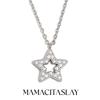 MamacitaSlay Minimalism Stainless Steel Zircon Star Pendant Necklace Party Waterproof Neck Jewelry Women's High Quality Gift