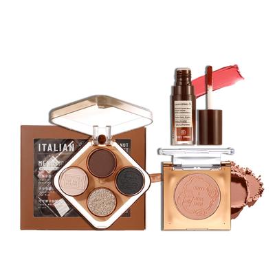 XIXI BOX Makeup Gift Set and Blush Perfect As a Gift for Highly - Eyeshadow, Lipstick, - 3-Piece Set, Beginners, Pigmented, Long-Lasting