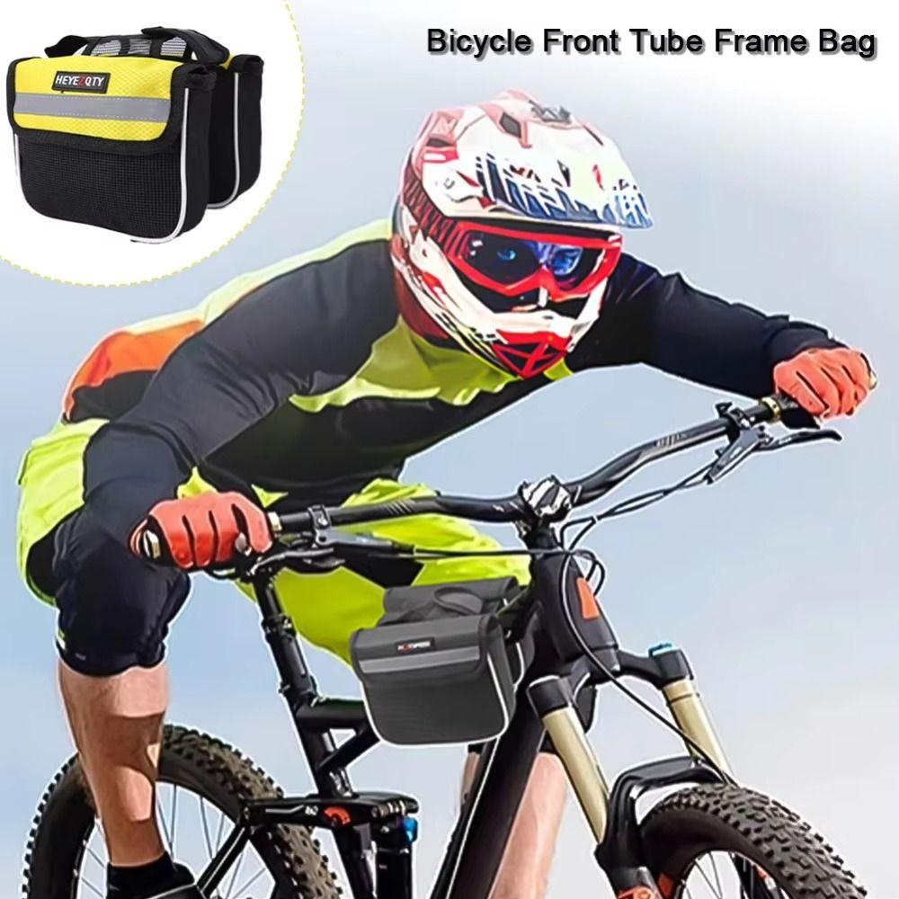 Large Capacity Bicycle Saddle Bag Waterproof Mountain Bike Crossbar Bag Cycling Accessories