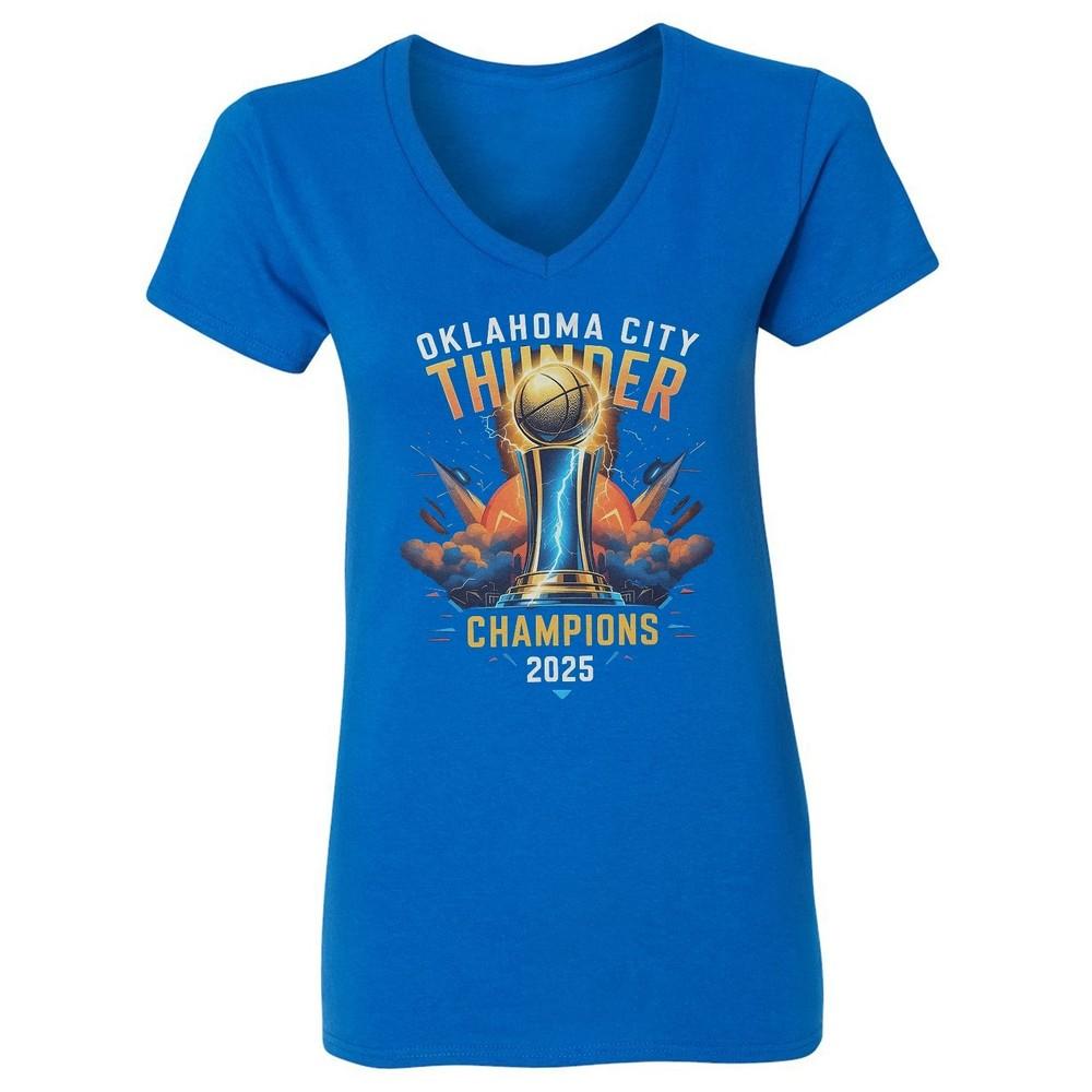 Oklahoma City Inspired Basketball Champions Edition Ladies  V-Neck Tshirt Unisex T-Shirt M