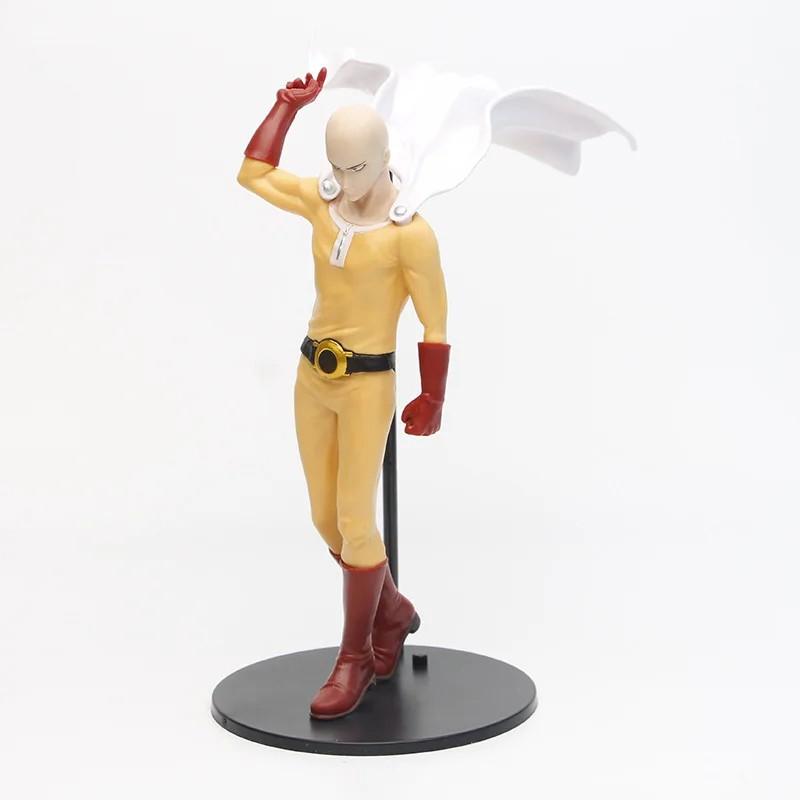 20CM Anime ONE PUNCH-MAN 3 Figur Glatzkopf Saitama Tornado Stehend Umhang Modell Kinderspielzeug PVC Geschenk Statische Sammlerpuppe