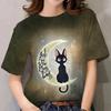 Abstract Cat Sketch 3D Digital Printing Women's Comfortable Round Neck Short Sleeve T-shirt