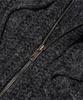 Otherfits Cable Weight Knit Zip-Up Hoodie (Charcoal)