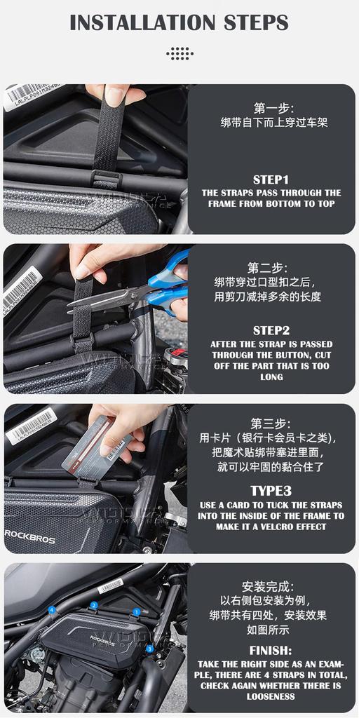 WOOGA Motorcycle Modified Hard Shell Saddle Waterproof Triangle Side Bags Tool Bag Gal Carbon Look Waterproof Zipper for Honda REBEL CMX 250 CMX 300