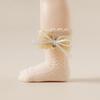 Blotona Toddler Socks for Girls Hollow-Out Cute Bowknot Anti-Skid Socks Mid-Calf Socks Summer Casual Thin Socks