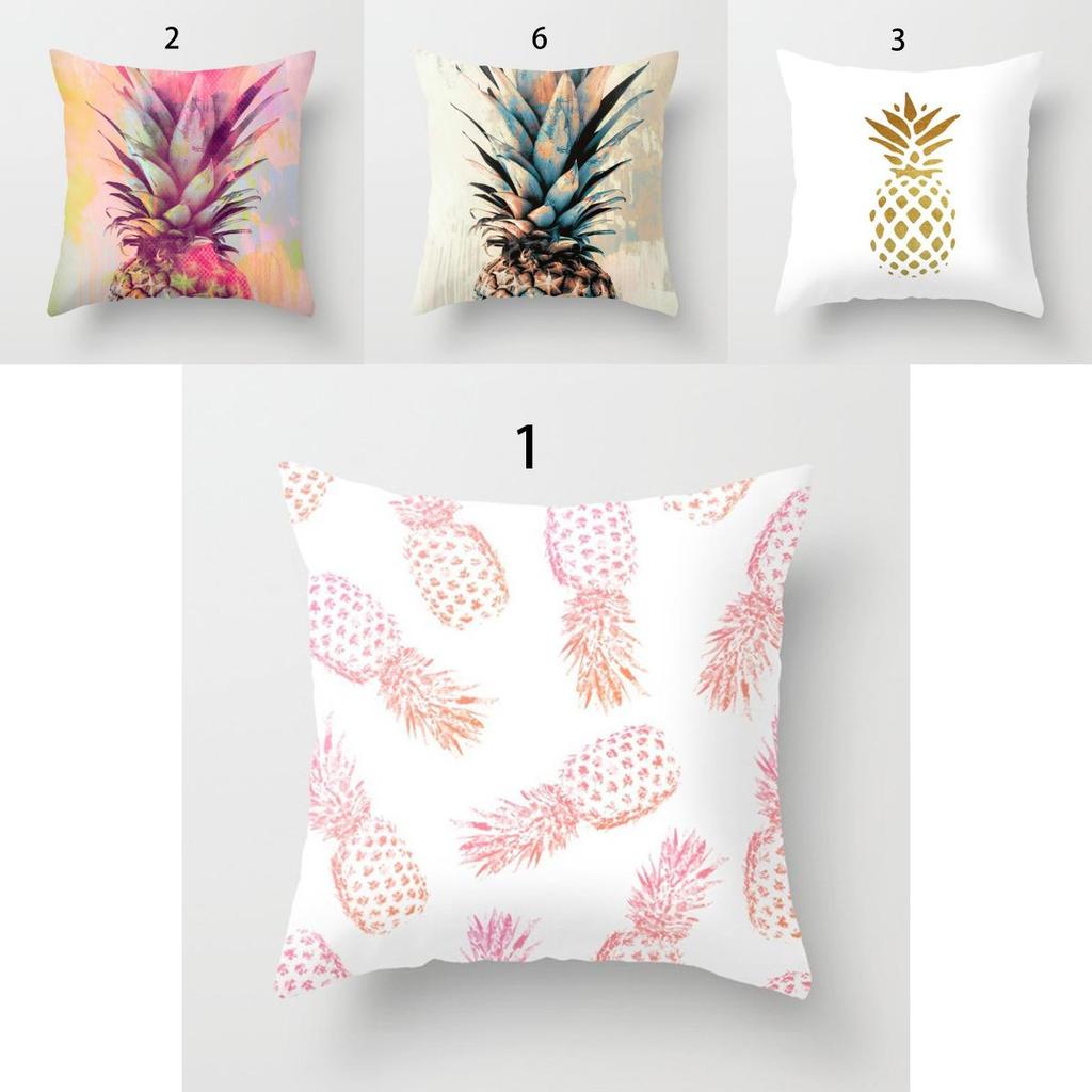 Tropical Fruit Painted Pineapple Pattern Pillowcase For Elegant Home Decor**