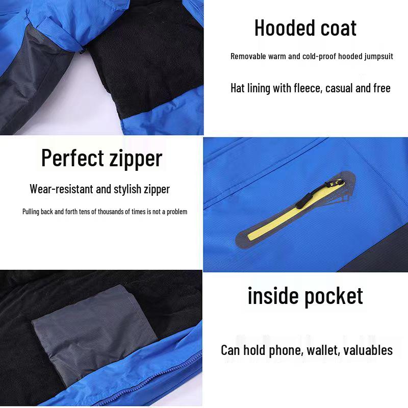 Herr Vinterarbetsjacka med fleecefoder och vattentät - Vindtät, Plusstorlek, Logotryck