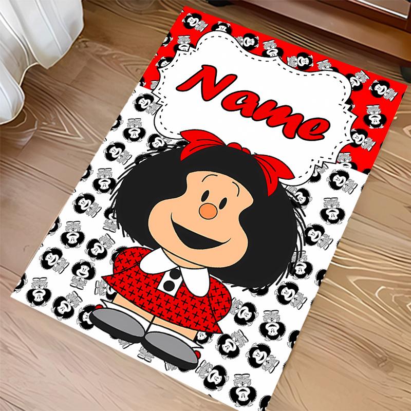 Custom Personalization Mafalda Print Area Rug - Soft, Washable Non-Slip Indoor Mat,Living Room,Home&Office Decorative Rug