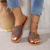 Foreign Trade Large Size Cool Slippers Women 2025 Spring and Summer New 2025 Flat Bottom Outer Slippers Women 2025