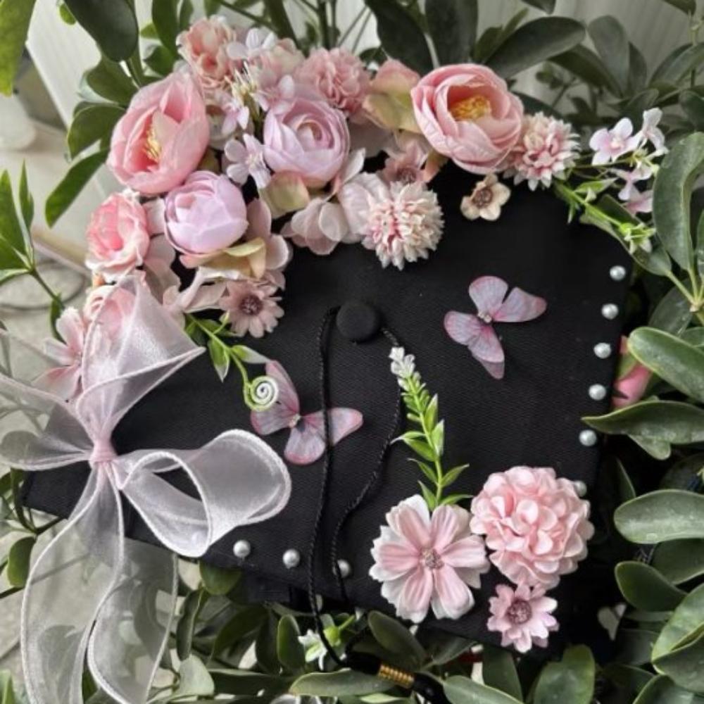 Master Academic Hat with Tassels Bachelor Trencher Cap Material Package Mortar Board  University