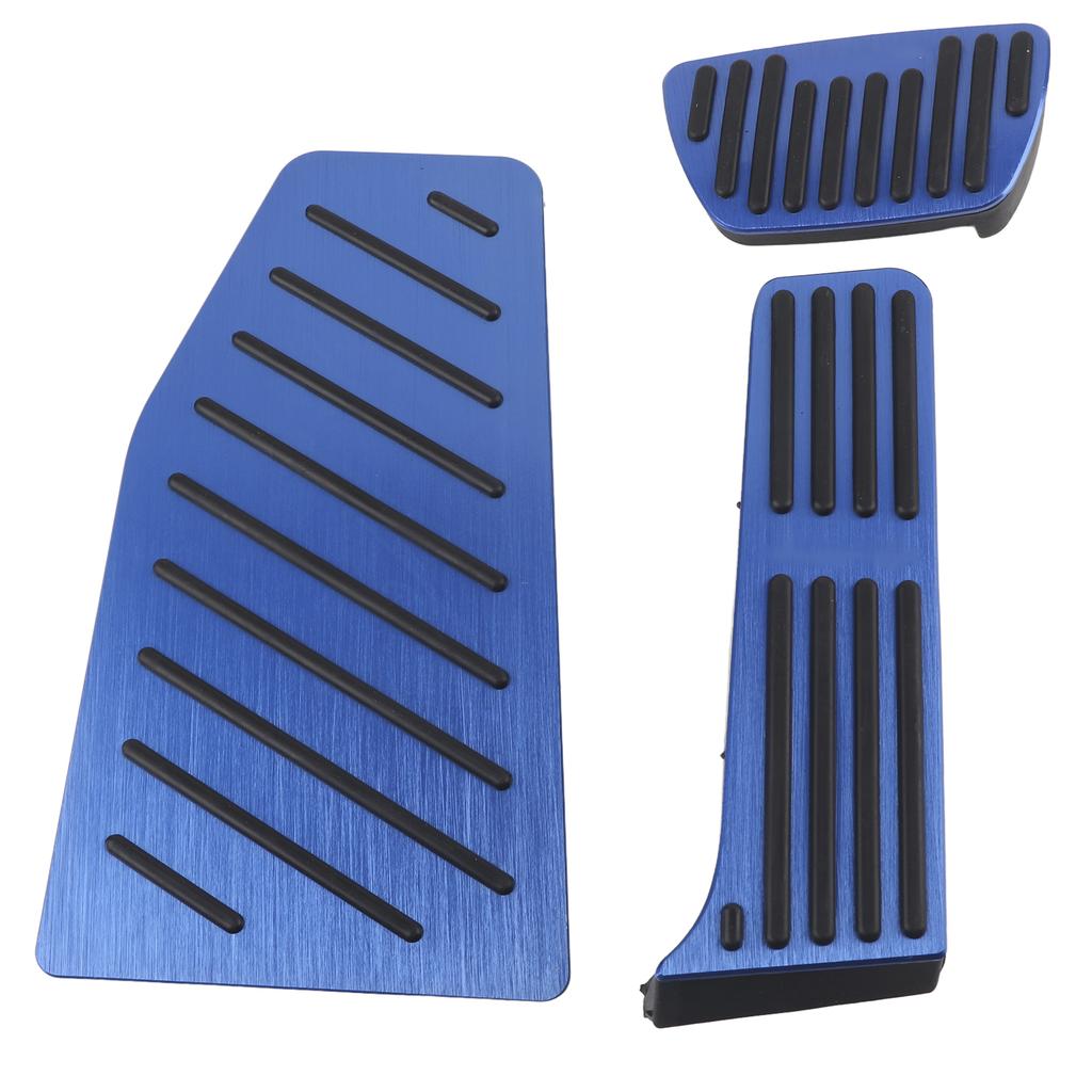 3pcs Car Accelerator Brake Footrest Pad Antislip Pedal Plate Set Aluminum Alloy Replacement for RAV4 XA50 2019‑2021