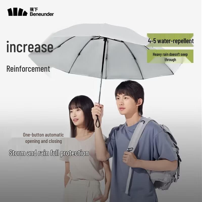Beneunder 8-Rib UV Protection Tri-Fold Umbrella