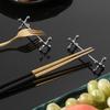 1Pcs Metal Chopstick Holder Stainless Steel Tableware Stand  Art Craft Table Decoration