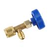 Universal Refrigerant Safety Valve Brass 1cm Diameter Cylinder Valve Replacement for Home Air Conditioner Yellow