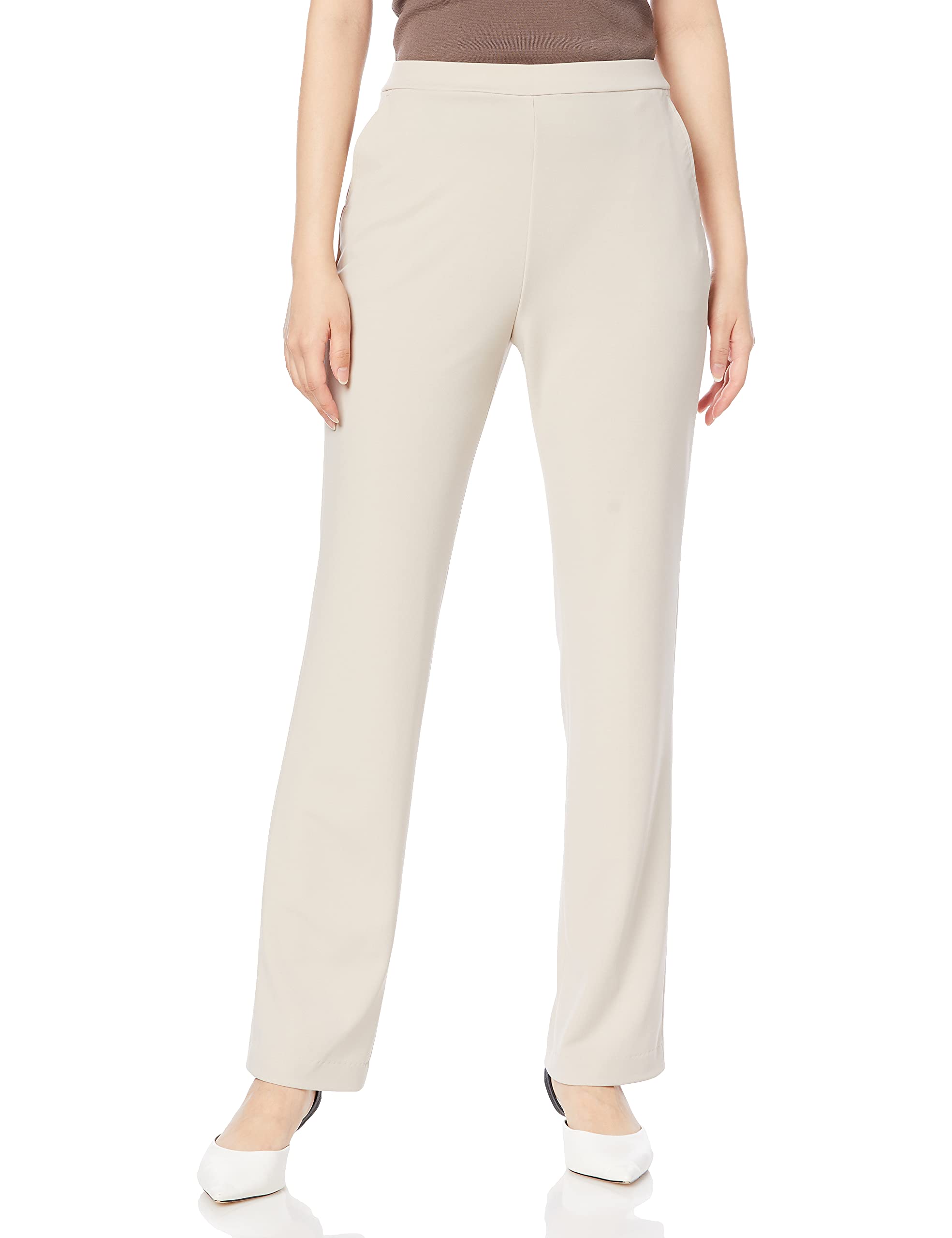 

Ariki Women s Aldina Formal Straight Pants, AR-108X, Beige, Size S