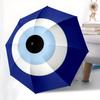 Blue Evil Eye Umbrella, Portable 3 Fold Compact Umbrella for Men & Women,S200