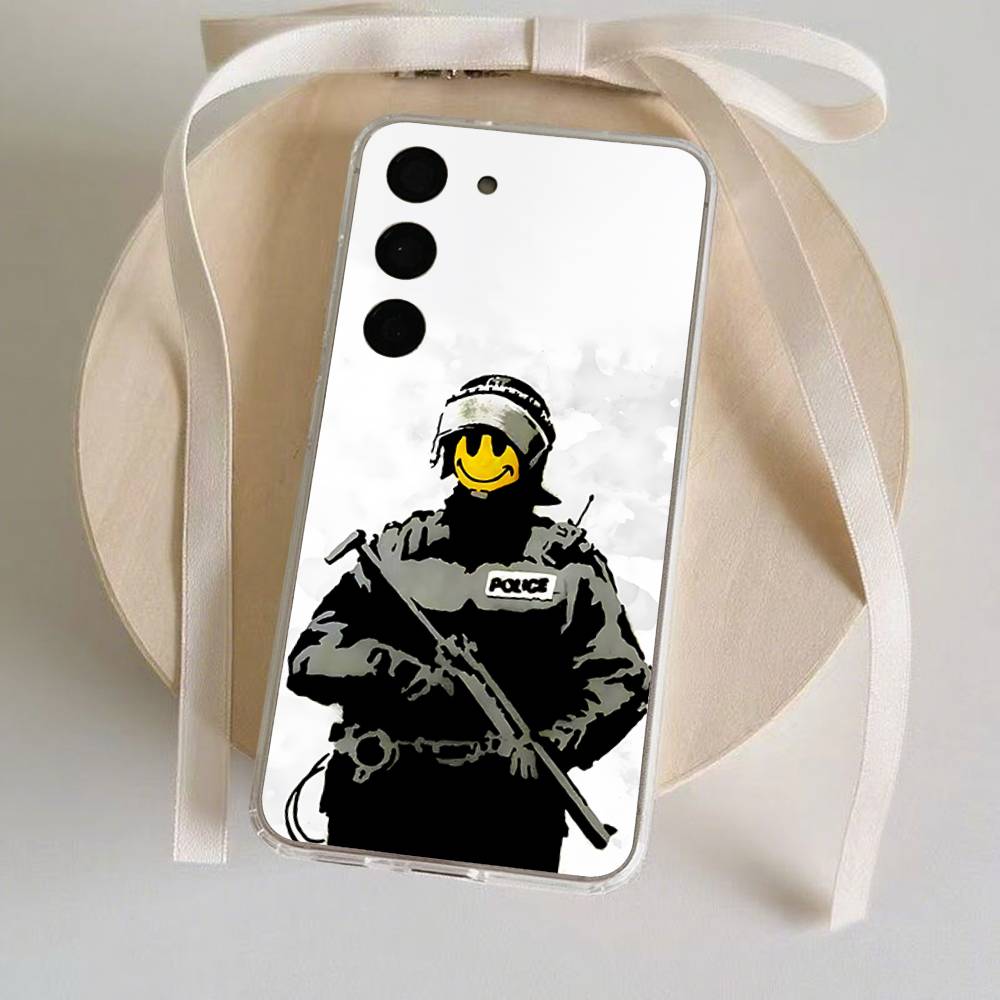 Graffiti Artist B-Banksy-S Phone Case Ultra Clear Phone Case For Samsung Galaxy A52 A12 A51 S21 Edge S22 S23 S24 S20LITE Plus