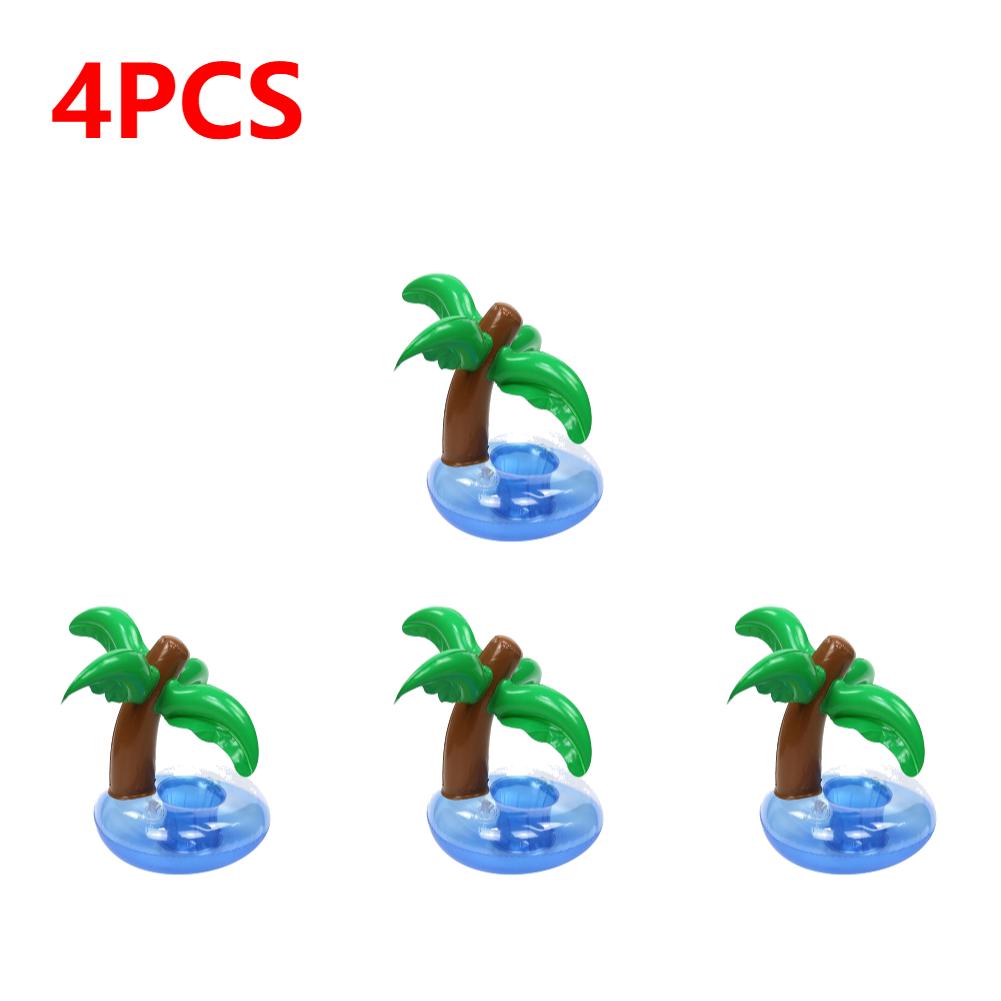 1-5PCS Inflatable Cup Holder Coconut Tree Style Inflatable Drink Coasters Cup Holder Float Cup Stand Pool Accessories