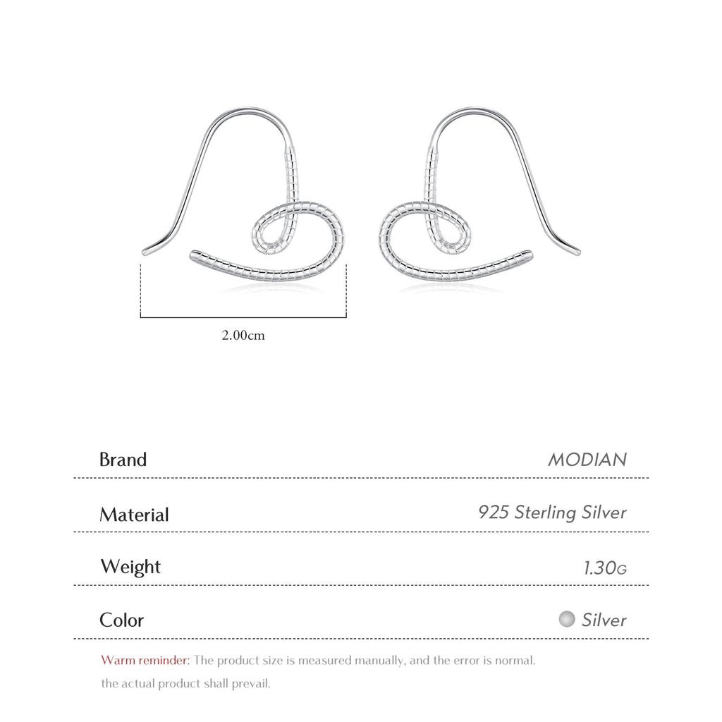 Modian Vintage Lijnen Hart Oorbellen 925 Sterling Zilver Romantische Hartjes Oorbellen Klassieke Bruiloft Sieraden Voor Vrouwen Grils