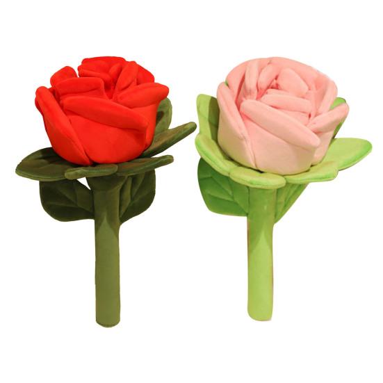 Rose Plush Toy Realistic Flower Design Soft Healing Never Withering Imitation Rose Flower Emotional Companion Toy