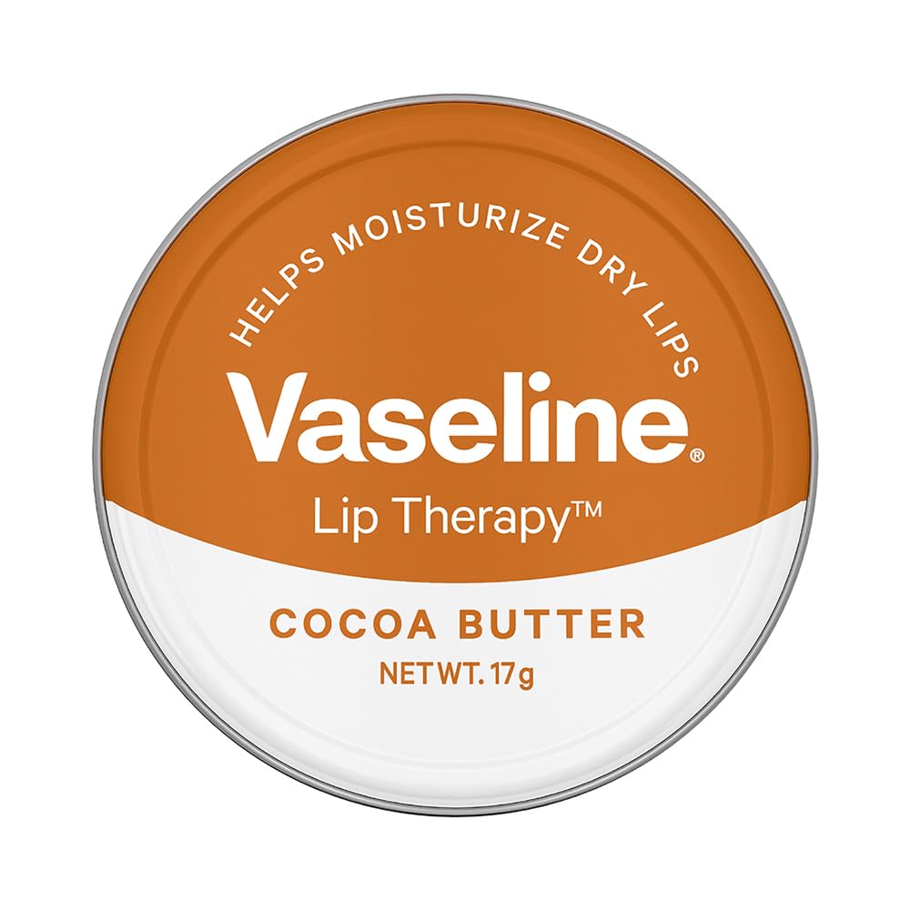 Vaseline Lip Tins Cocoa Butter 17 G Moisturizing Lip Balm For Dry Lips With Glossy Shine Pocket Size Care