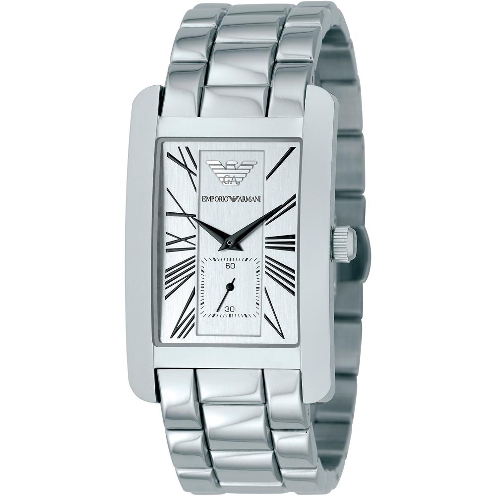 Emporio Armani Luigi Black Leather Men s Quartz Watch AR0145 чёрный