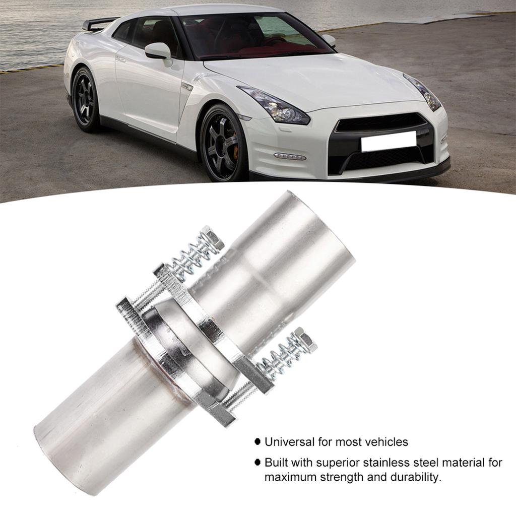 Universal 2.5in Steel Quick Fix Exhaust Spring Bolt Flange Repair Pipe Kit