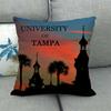 Coastal Scenery - Coconut Language Text Digital Printing Short Plush Pillow Covers For Car Sofa Office Cushion Cover Home Goods