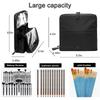 Stand-up Makeup Brushes Storage Bag with Adjustable Dividers Foldable Makeup Artist Storage Large Capacity Makeup Brushes Pouch