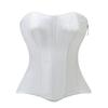 Corsetto modellante a zip in raso da donna per controllo pancia Shapewear snellente Top