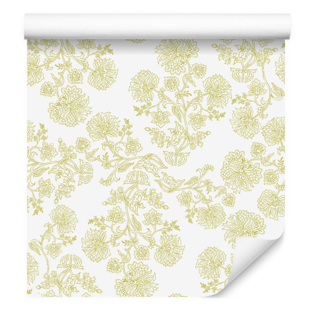 Cream Flowers Wallpaper, Subtle Detail for Living Room and Bedroom 50x1000
