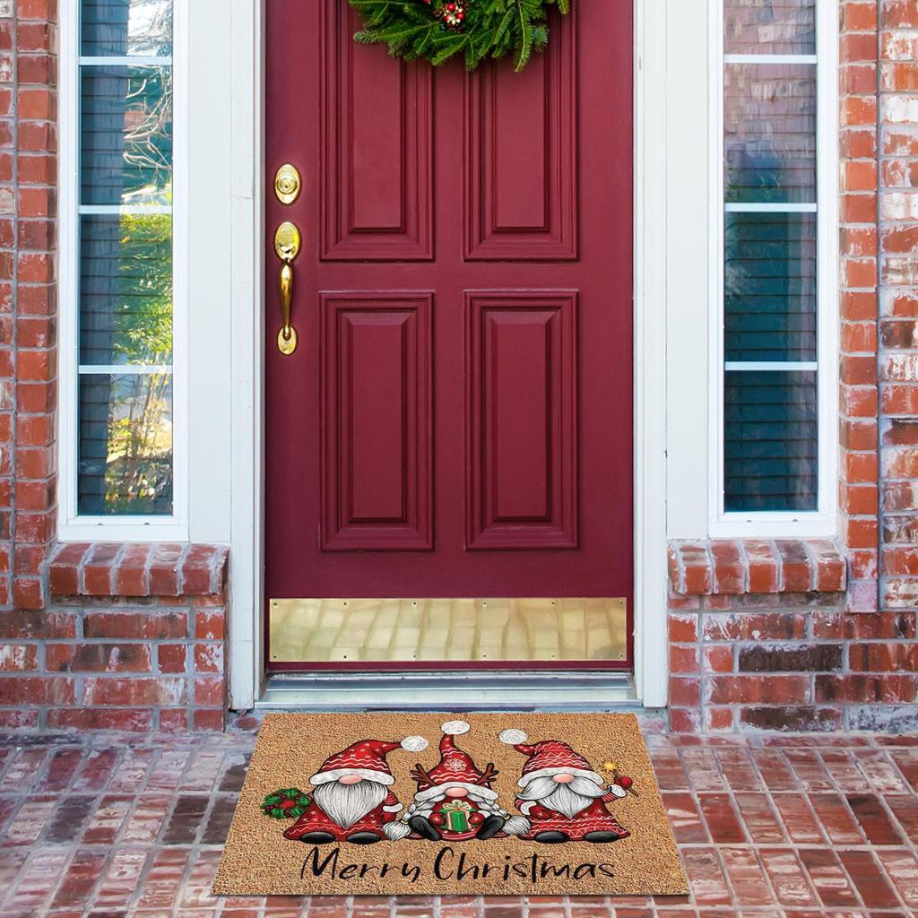 40x60cm Gnome Door Mat Outdoor Christmas Gnomes Entrance Mats Decor Non Slip Holidays Porch Decor for Entryway Kitchen Bathroom