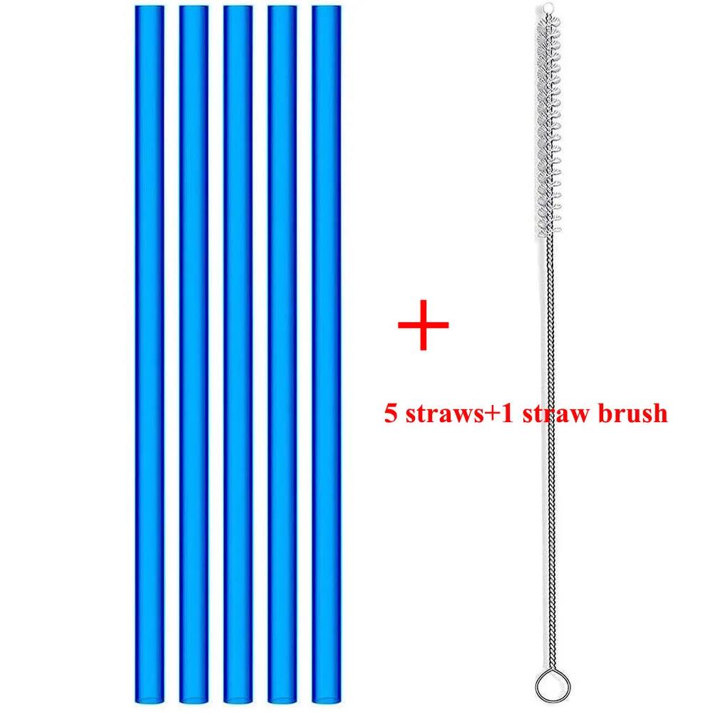 30cm Replacement Straw for Insulation Cup Simple Reusable Long Straws for 30 Oz 40 Oz Tumbler Cup Straws with Cleaning Brush 5