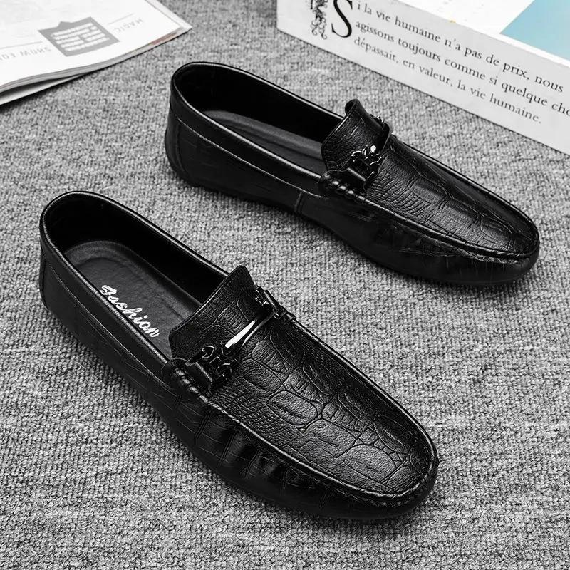 Fashion Male Casual Shoe Light Warm Slip-on Sale Pu Adults Comfortable Social In Promotion Men's Leather Shoes Low Price Shipping Free