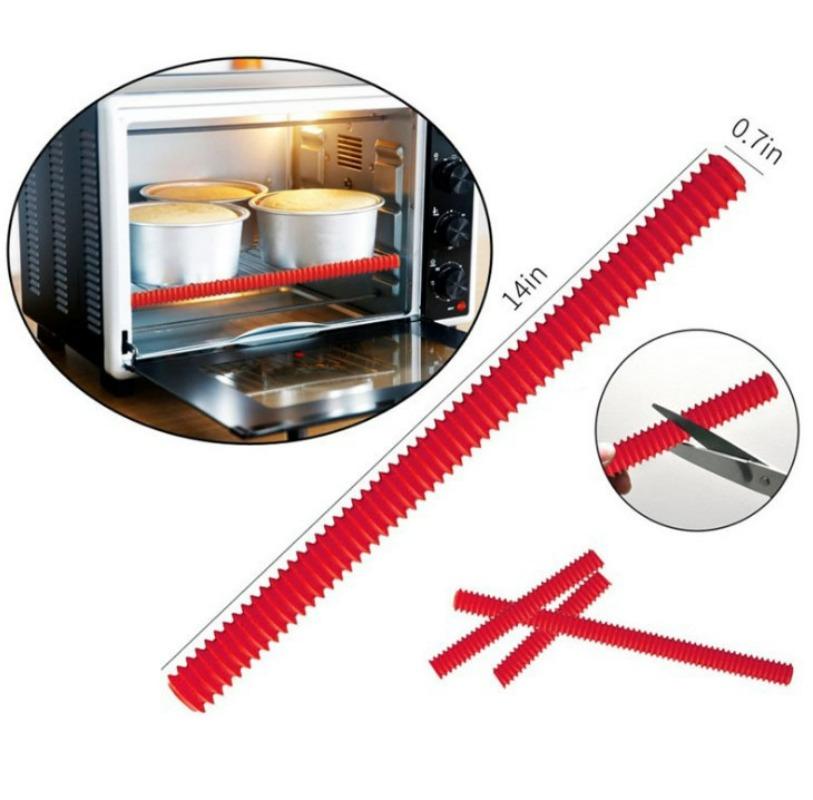 Silicone Heat Insulation Strip Sleeve High Temperature Anti-scald Strips Oven Guard Sleeve Protector Baking Thermal Kitchen Tool