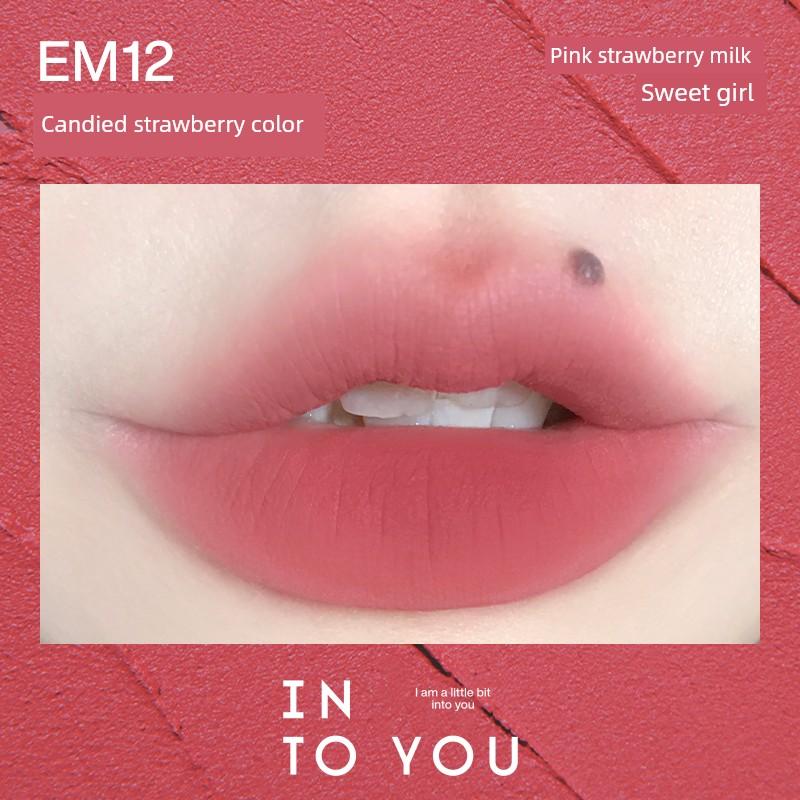 Into You Canned Lip Mud Matte Lip Glaze Niche Brand Student Lipstick for Women Dual-Use for Lips and Cheeks Genuine Product