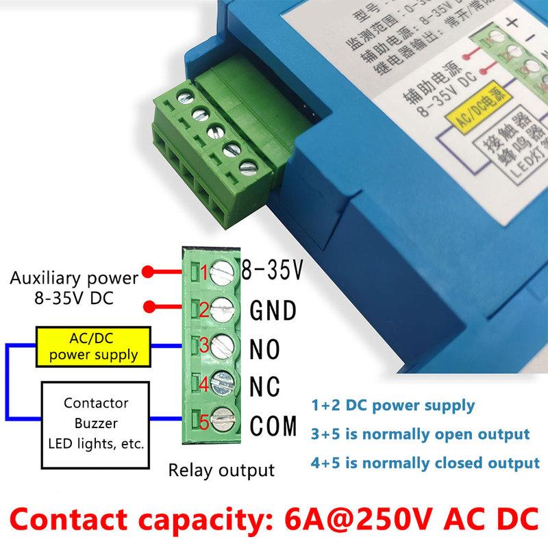 D360-50A DC Current Switch Current Sensing Relay DC Current Sensing Switch 0-300A Sensor Monitoring Relay D366