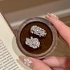 Xiaohongshu Bestseller: Twin Flowers Brushed Rose Ring for Women