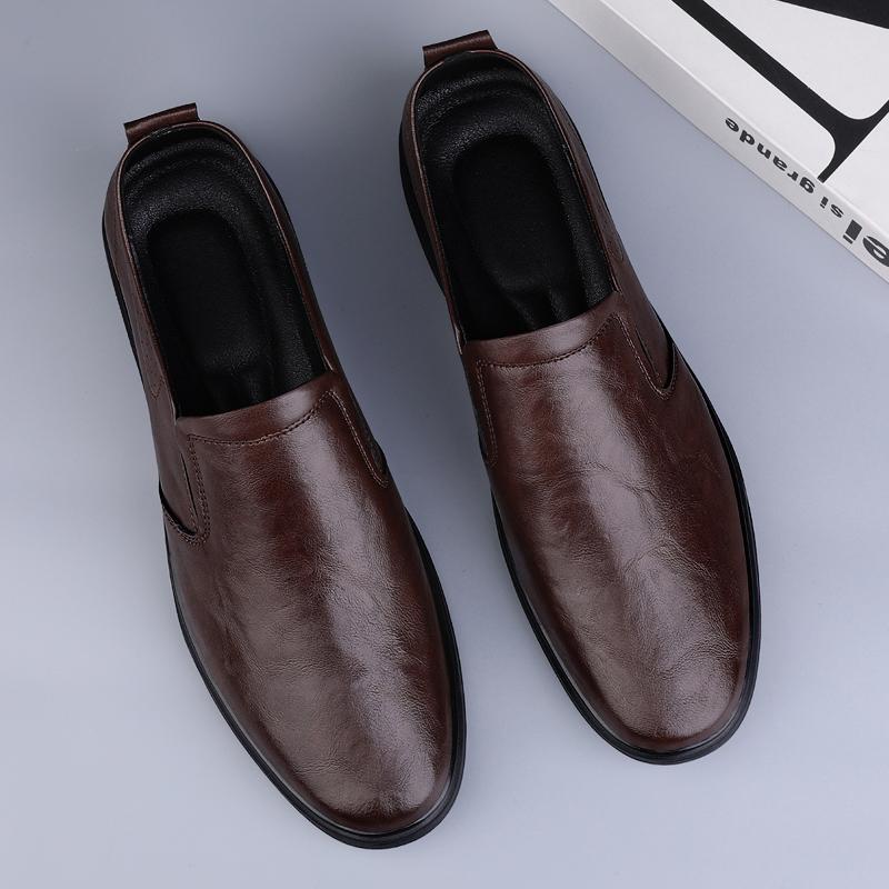 Genuine Leather Men Shoes Casual Slip On Formal Loafers Men Moccasins Italian Black Male Driving Shoes