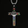 Cross Necklace Saint Benedict Pendant Cross Men's Necklace Necklace Jewelry