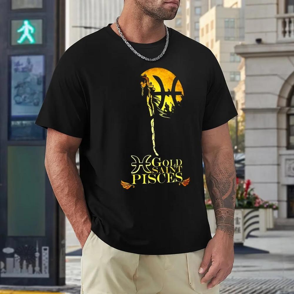 Pisces Twelve Constellation (1) T-shirt Round Neck Sports Top Tee Funny Leisure Nerd USA Size