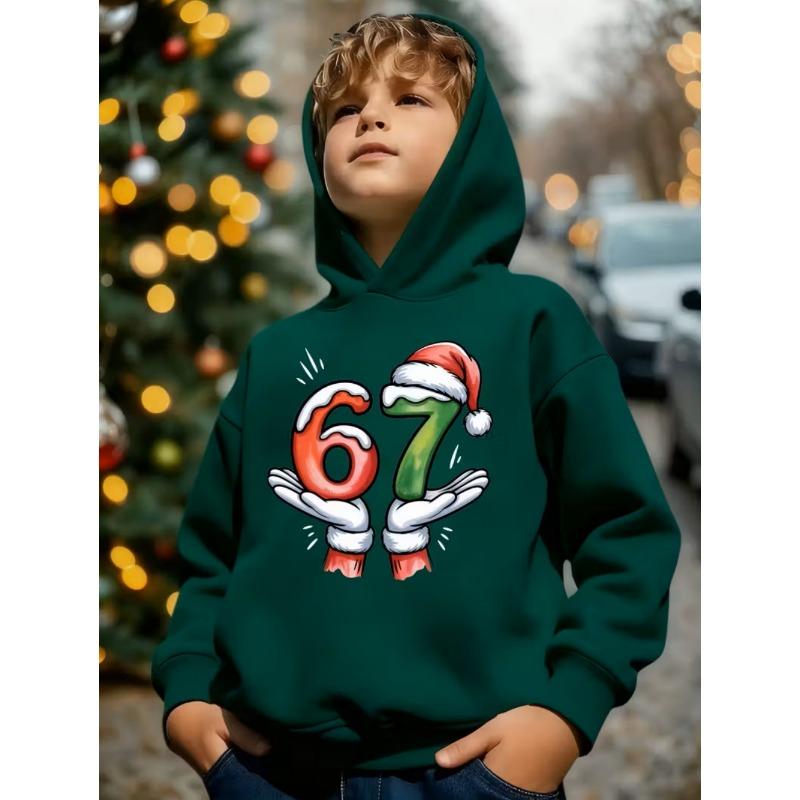 Lustiges Sechs Sieben 6 7 Meme Hoodie für Kinder Chaotischer Humor Y2k Spiel Spruch T-Shirt Weihnachtsgeschenk Jungen Oberteile Mode Kinderkleidung