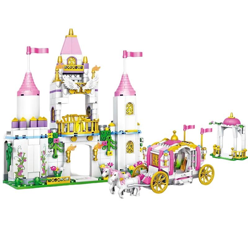 Meisjes Assemblage Spel Bouwsteen Set Prinsessen Winkel Tuin Studeerkamer Speelruimte Schaalmodel Cadeau Speelgoed Tuin Compatibel met