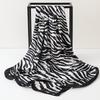 90*90cm Print Satin Big Square Silk Scarves Female Shawls for Women Stripe Print Hijab Headband Handkerchiefs Hair Silk Scarf