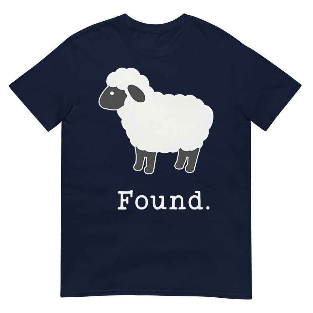 Found Minimalist Sheep Christian Psalm 23 Lamb Christian TShirt S