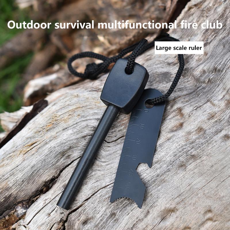 Mini Flint Waterproof Fire Starter Magnesium Flint Stone With Whistle Survival Outdoor Camping Survival Equipment